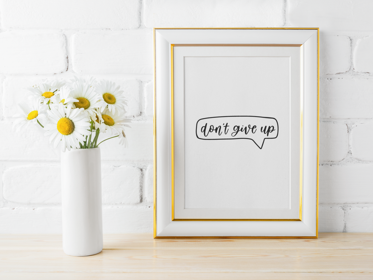 Dont Give Up Mental Health Inspirational Wall Decor Quote Print by WinsterCreations™ Official Store