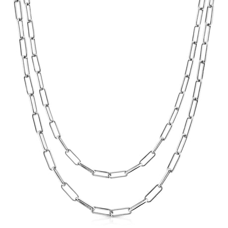 Double Elongated Link Mask Chain by eklexic jewelry