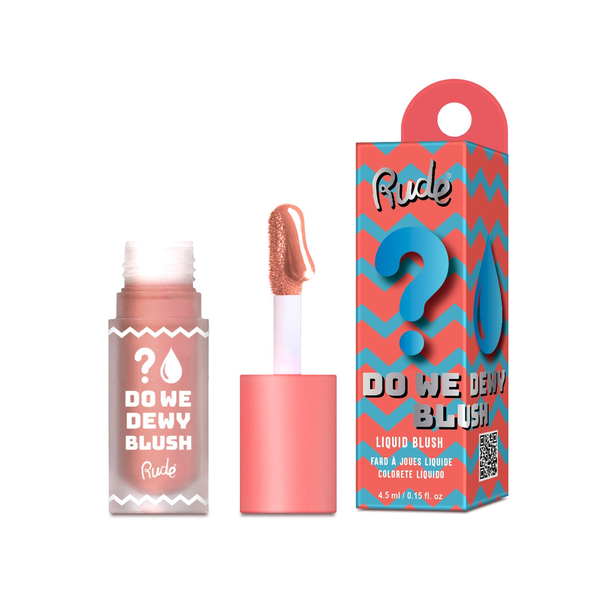 RUDE Do We Dewy Liquid Blush - Coral