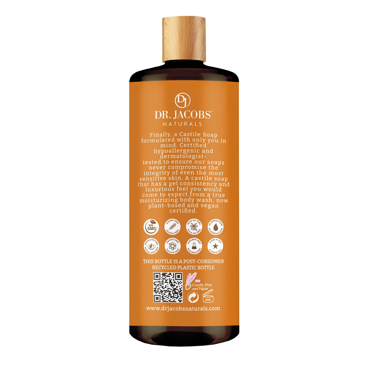 Orange & Ginger Castile Body Wash by Dr. Jacobs Naturals