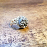 Druzy Crystal Wire Wrapped Stacking Ring by Salt and Sparkle