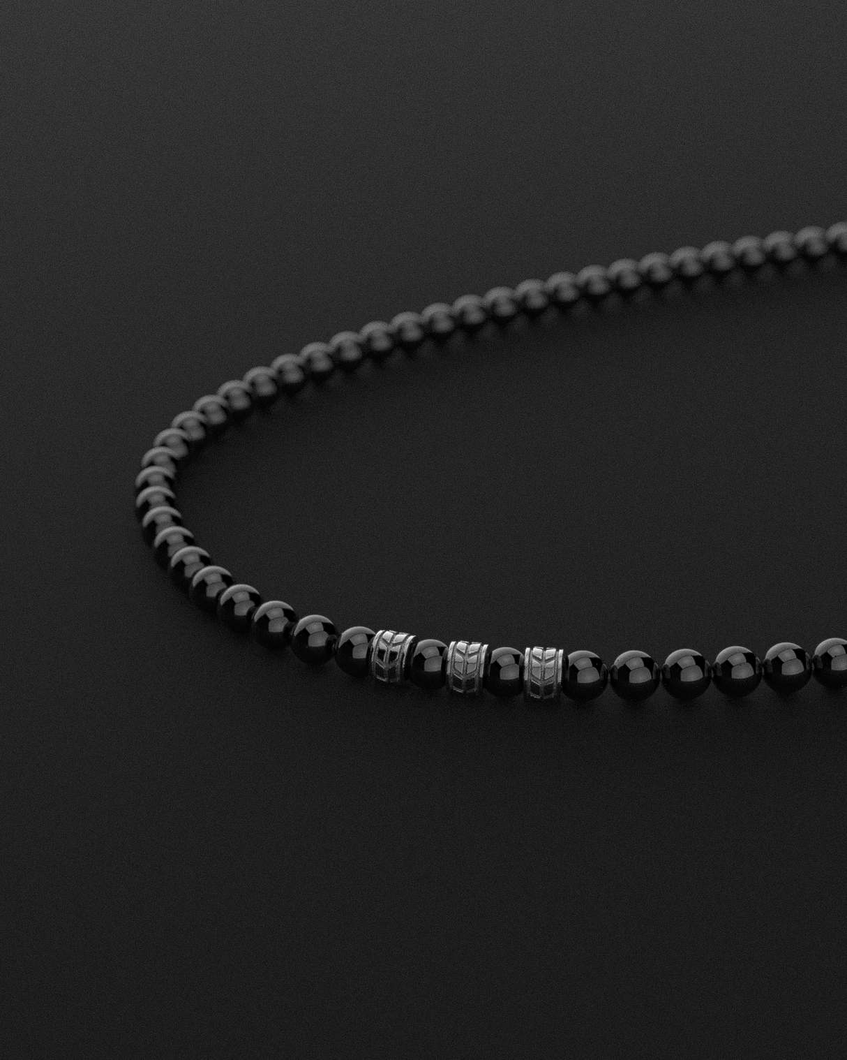 Onyx Necklace 8mm | Royale by Seekers Men's Jewelry