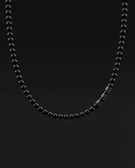 Onyx Necklace 8mm | Royale by Seekers Men's Jewelry