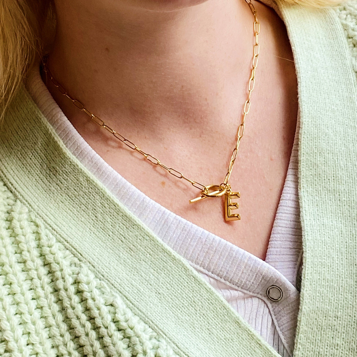 Modern Classic Initial Necklace by Ellisonyoung.com