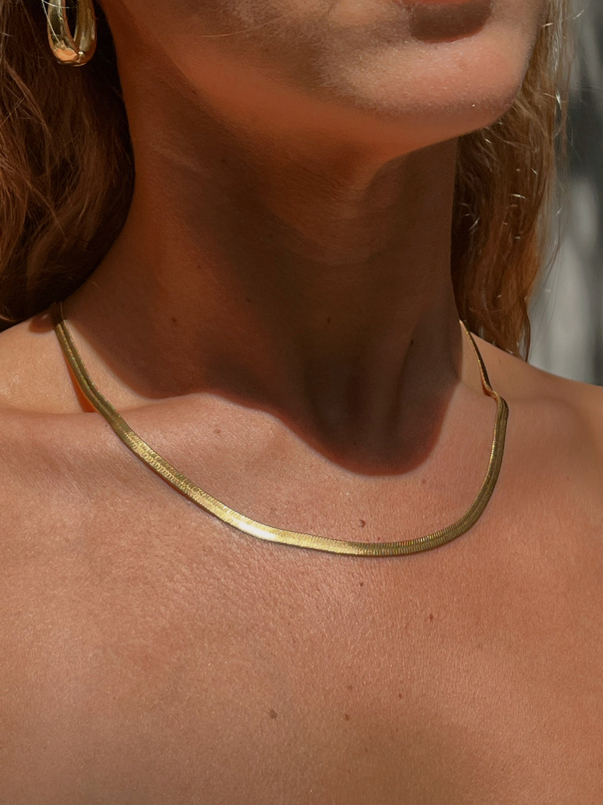 Thick Herringbone Chain by Toasted Jewelry