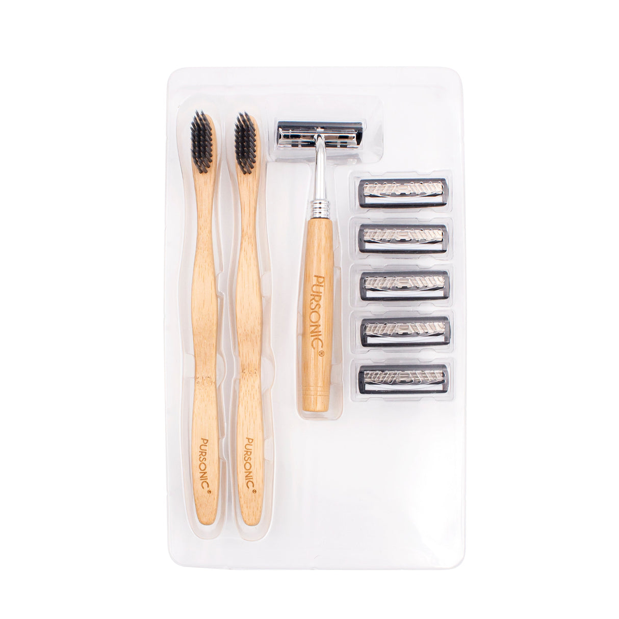 Eco Friendly Razor & Toothbrushes Combo Pack by Pursonic