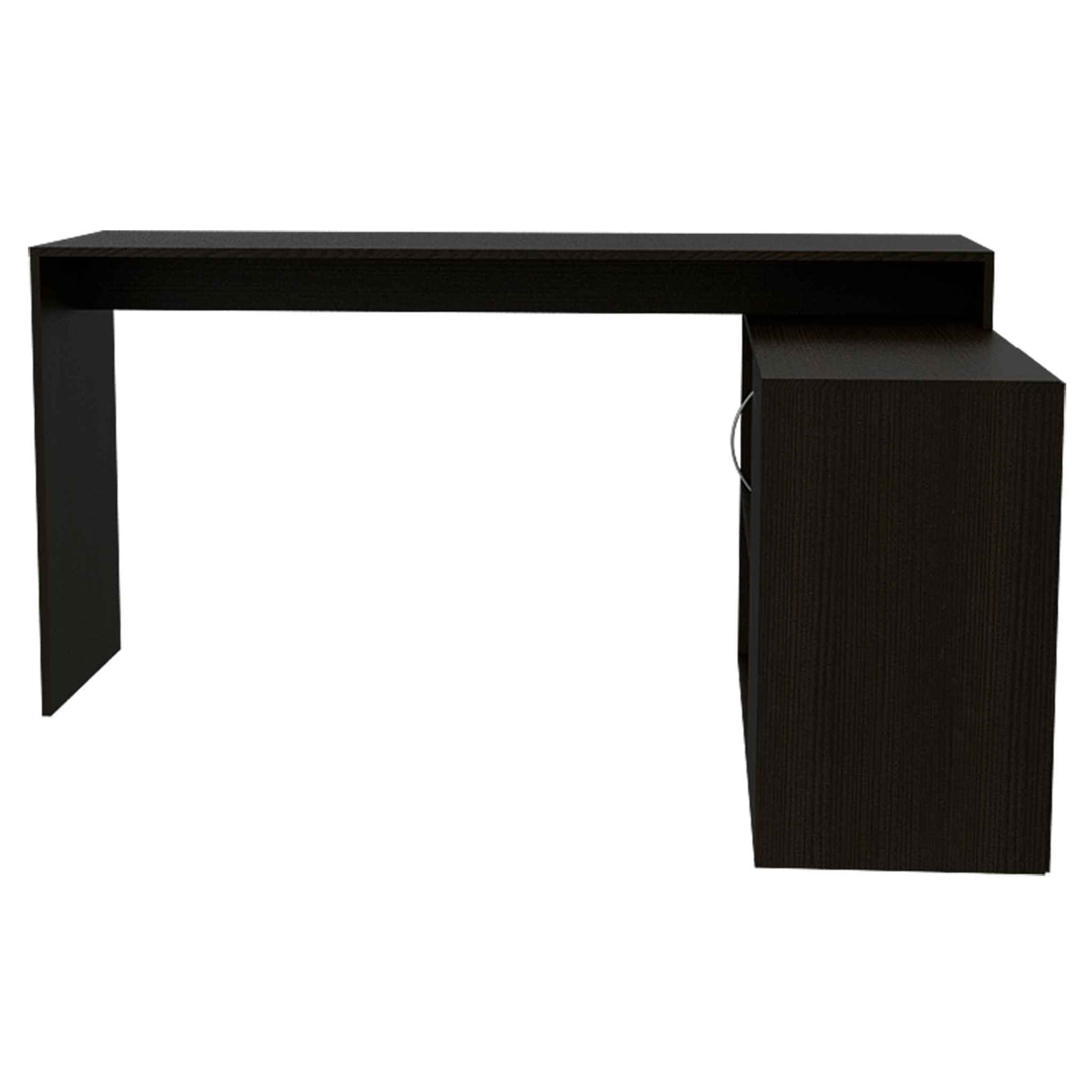 Dallas L-Shaped Home Office Desk, Two Shelves, One Drawer by FM FURNITURE