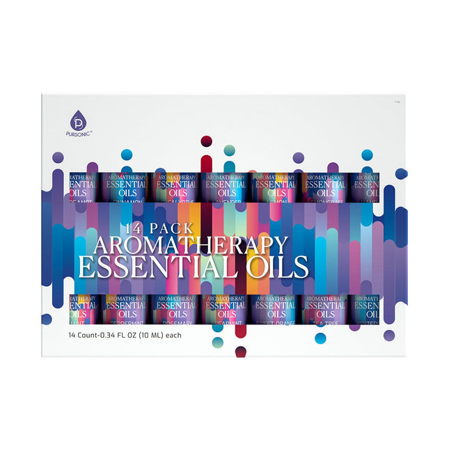 14 Pack Aromatherapy Essential Oil Gift Set by Pursonic