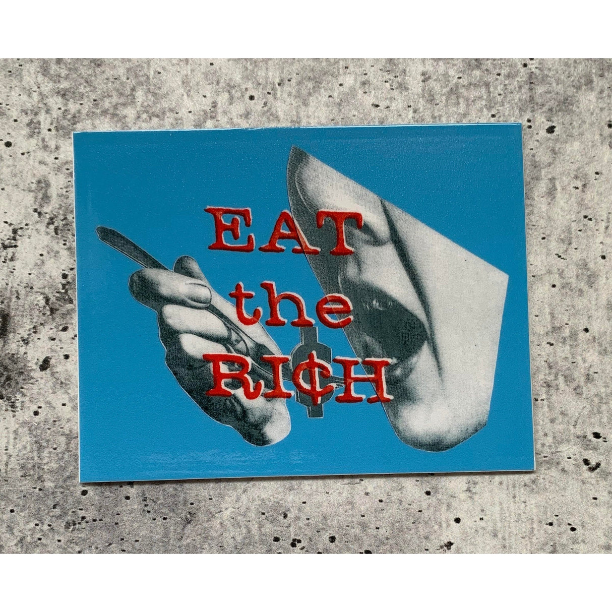 Eat The Ri¢h Vinyl Sticker in Three Colors by The Bullish Store