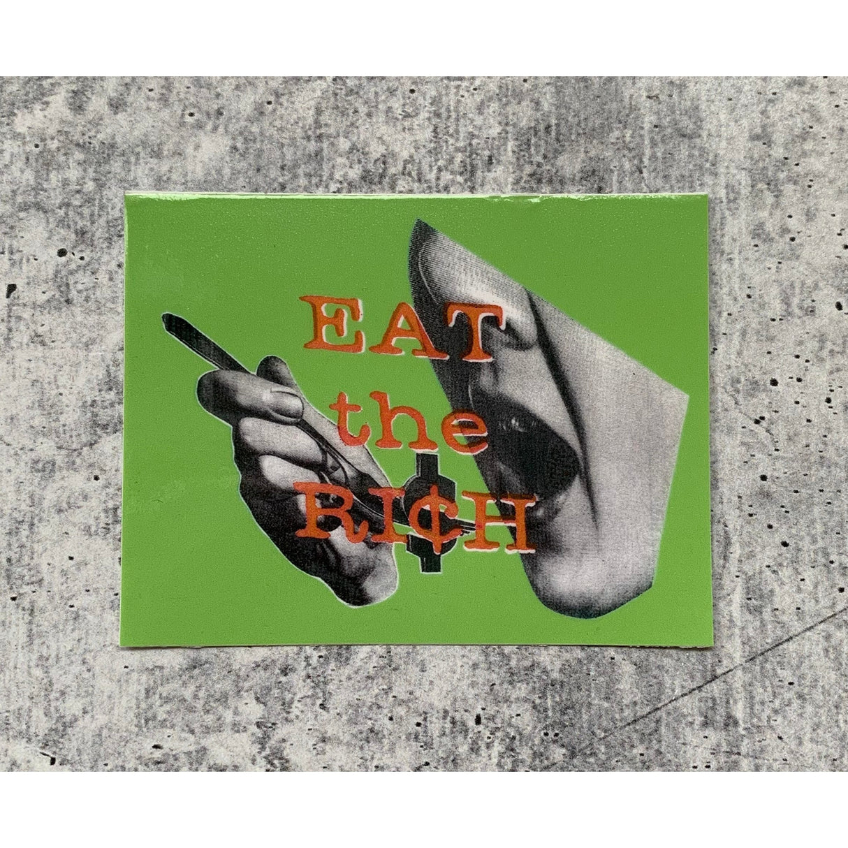 Eat The Ri¢h Vinyl Sticker in Three Colors by The Bullish Store