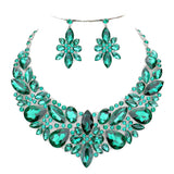 Elegant Multi Stone Evening Necklace Earrings Set by Madeline Love