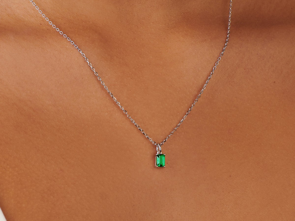 Emerald Silver Charm by Little Sky Stone