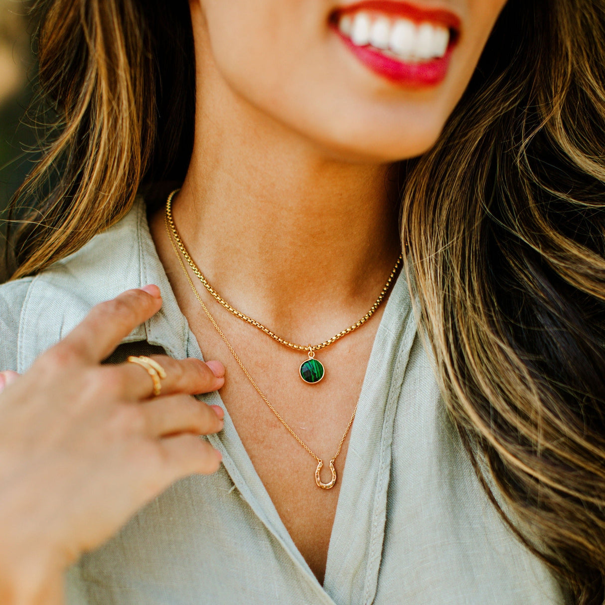 Horseshoe Classic Gold Pendant Necklace by ETHICGOODS