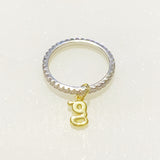 Dangle Initial Ring by Ellisonyoung.com