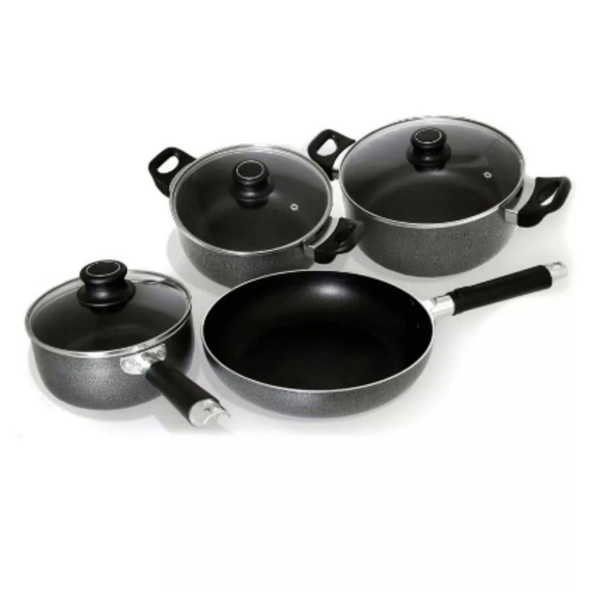 Better Chef 7-Piece Aluminum Non-Stick Cookware Set Gray Metallic - Gray