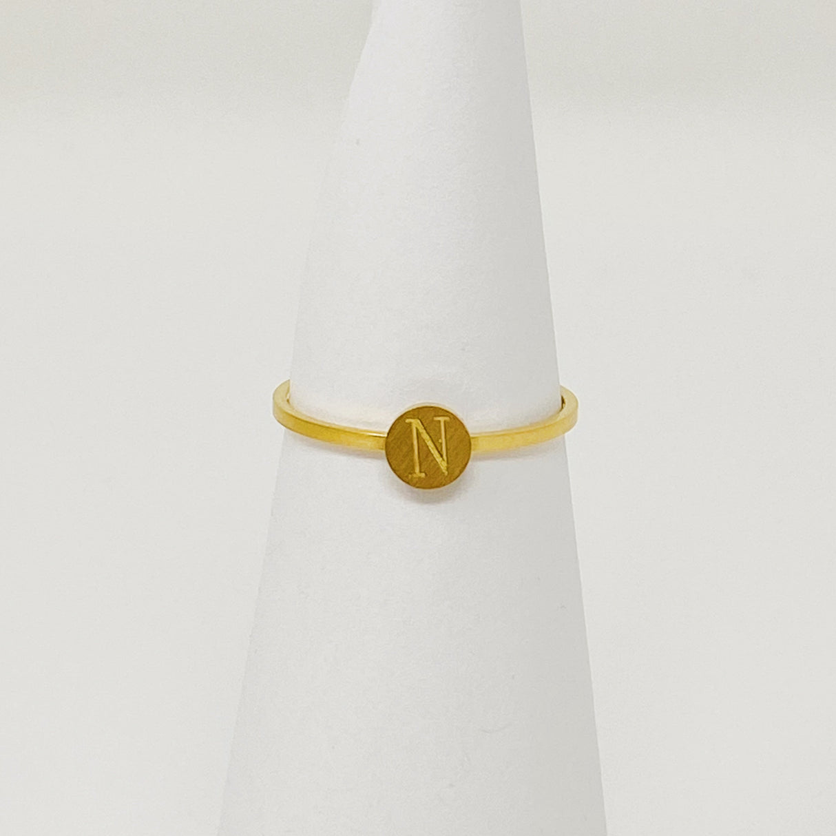 Tiny Initial Ring by Ellisonyoung.com