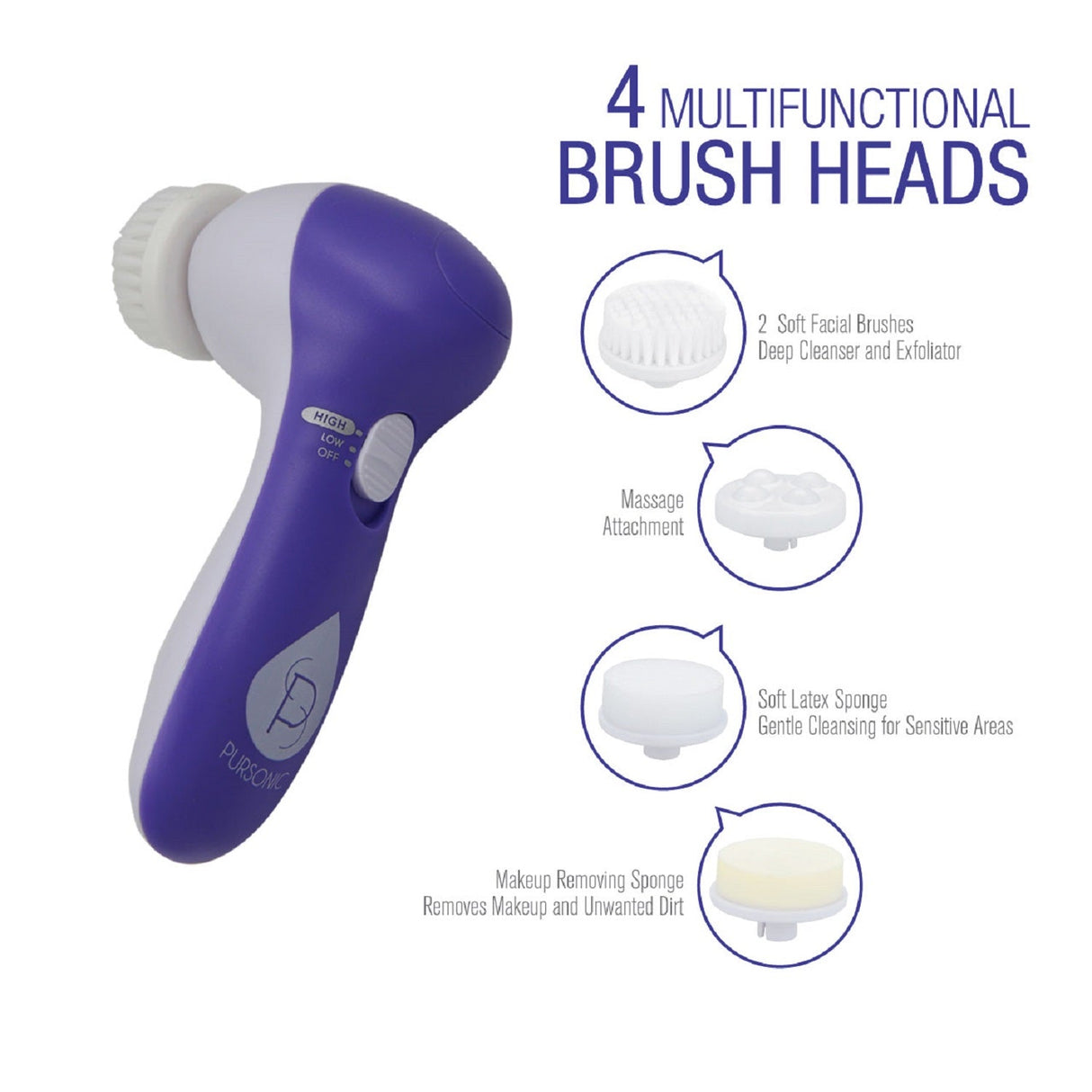 Advanced Facial Cleansing Brush by Pursonic