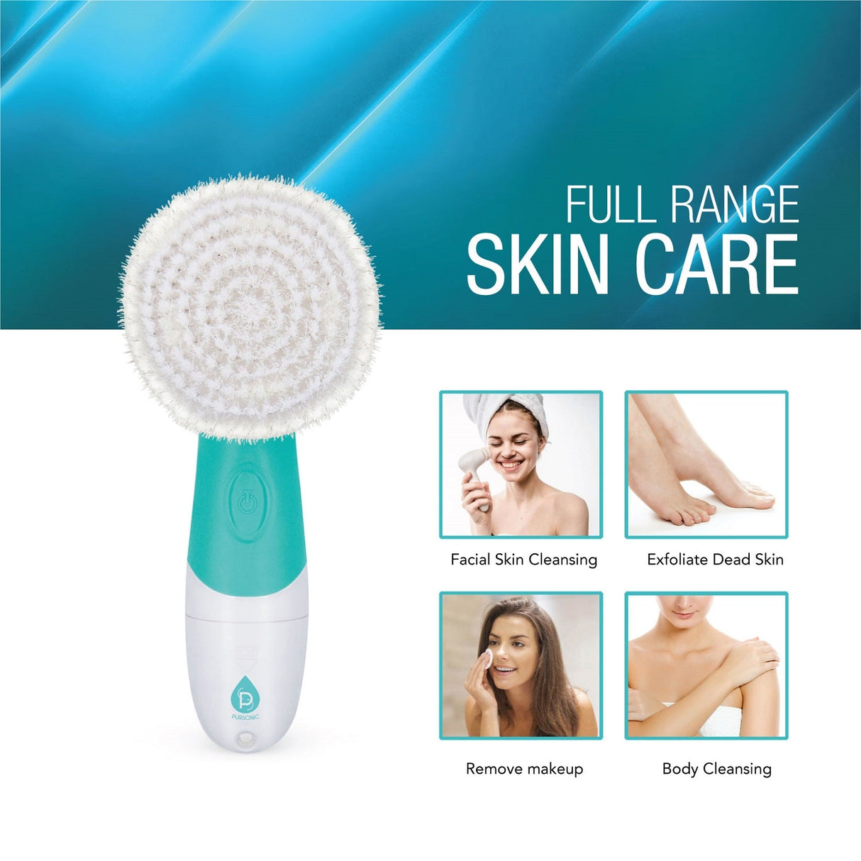 Advanced Facial and Body Cleansing Brush by Pursonic