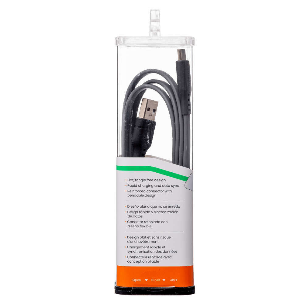 Ventev Chargesync Flat USB A to USB C Cable 3.3ft by Ventev