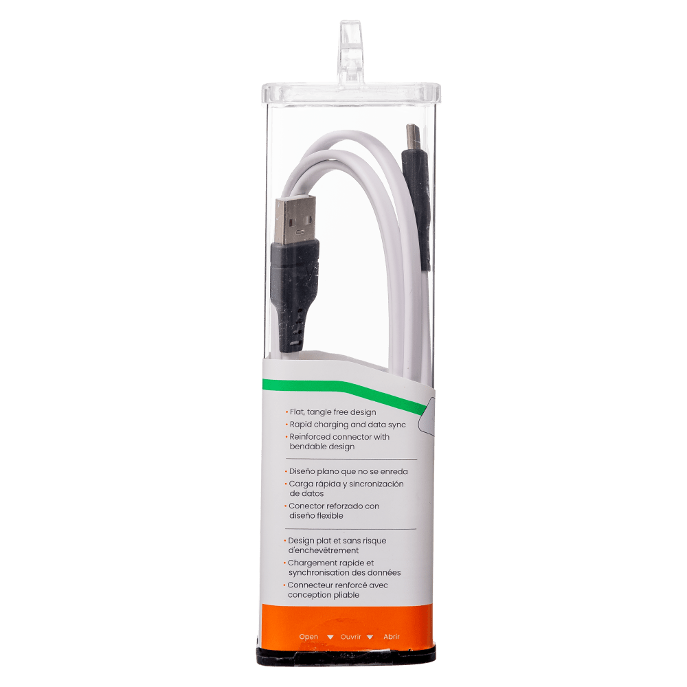 Ventev Chargesync Flat USB A to USB C Cable 3.3ft by Ventev