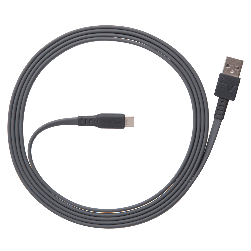 Ventev Chargesync Flat USB A to USB C Cable 6ft by Ventev