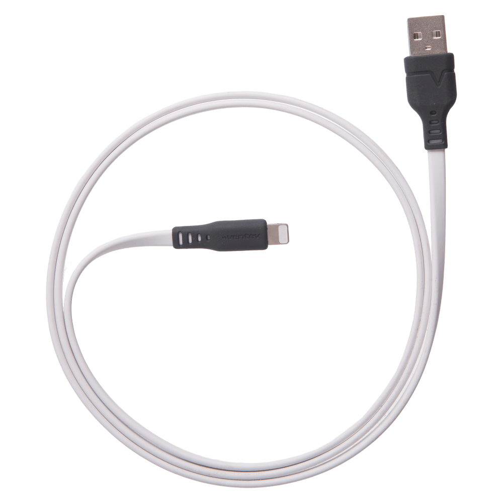 Ventev Chargesync Flat USB A to Apple Lightning Cable 6ft by Ventev