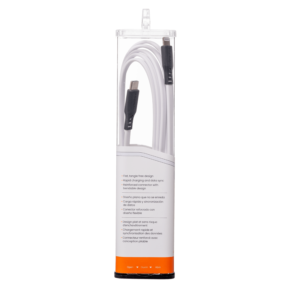 Ventev Chargesync Flat USB C to Apple Lightning Cable 6ft by Ventev