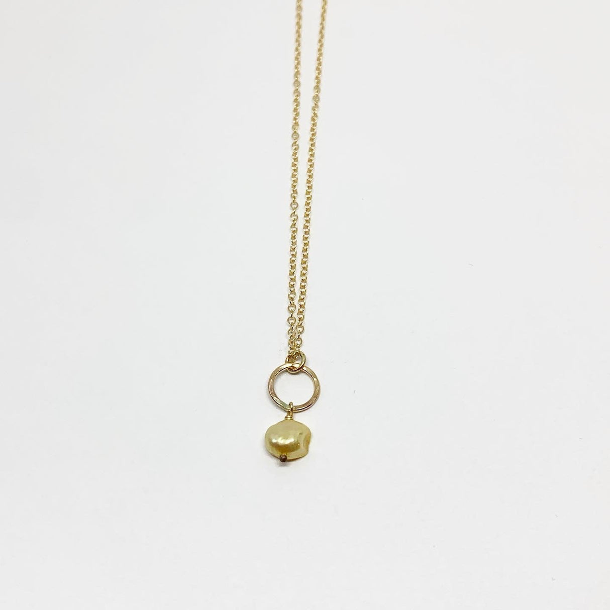 Pearl Drop Charm Necklace by Jennifer Cervelli Jewelry