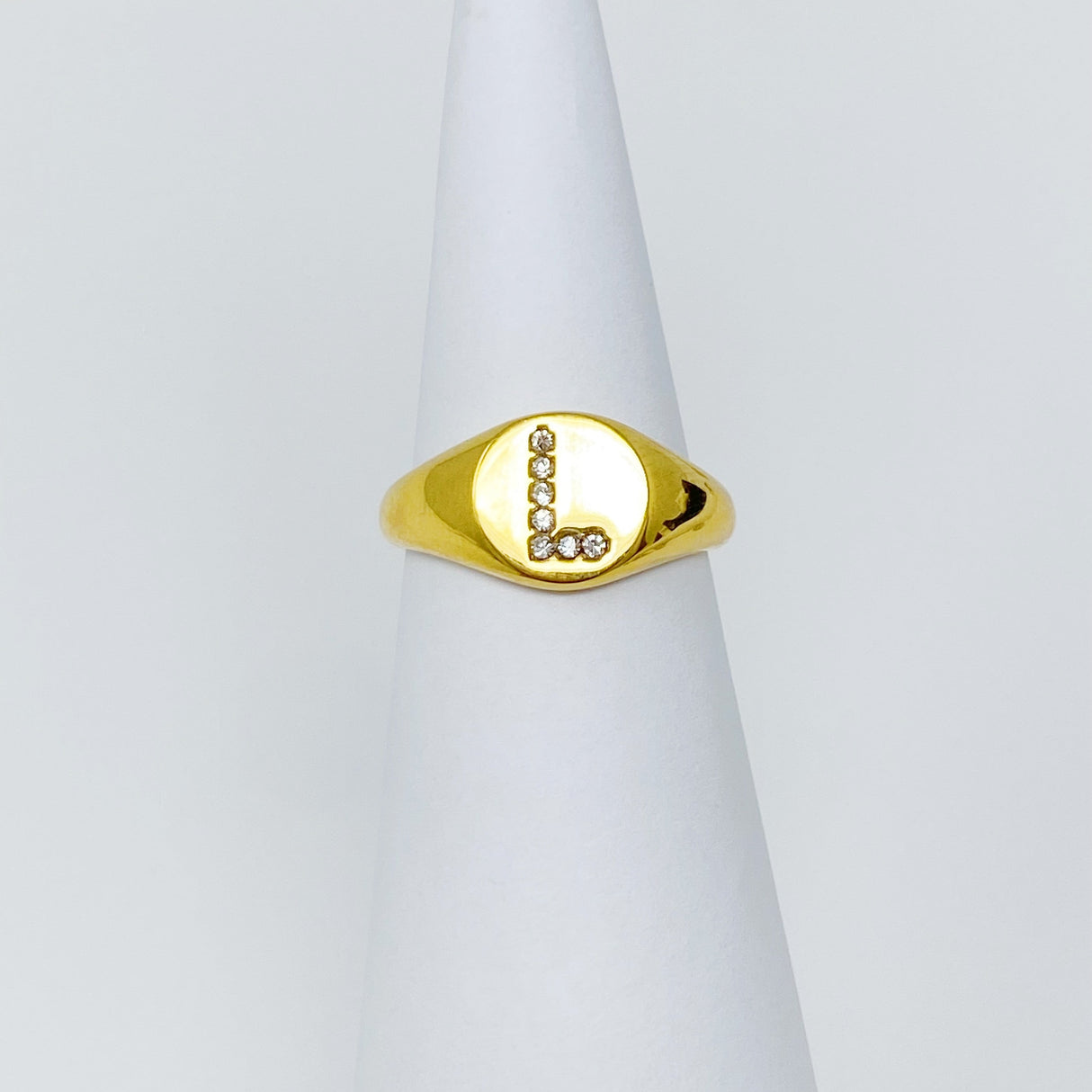 Shine Me Initial Ring by Ellisonyoung.com