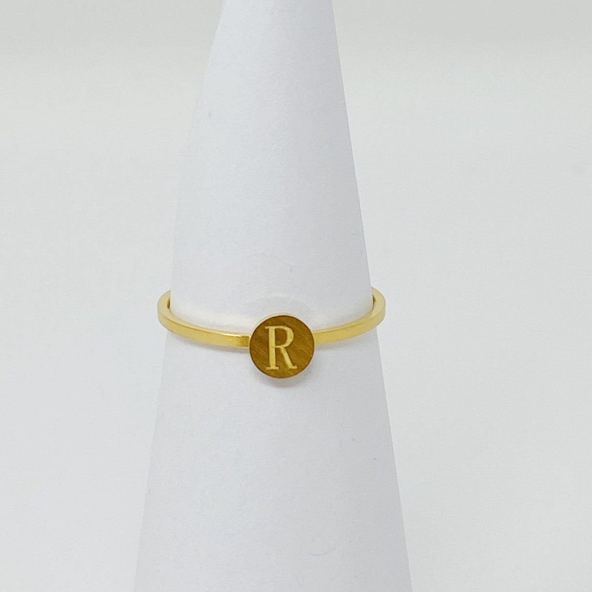 Tiny Initial Ring by Ellisonyoung.com