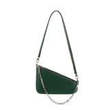 Oblique Shoulder Bag With Chain by hfstylish