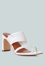 follow me mid block heel sandals by London Rag