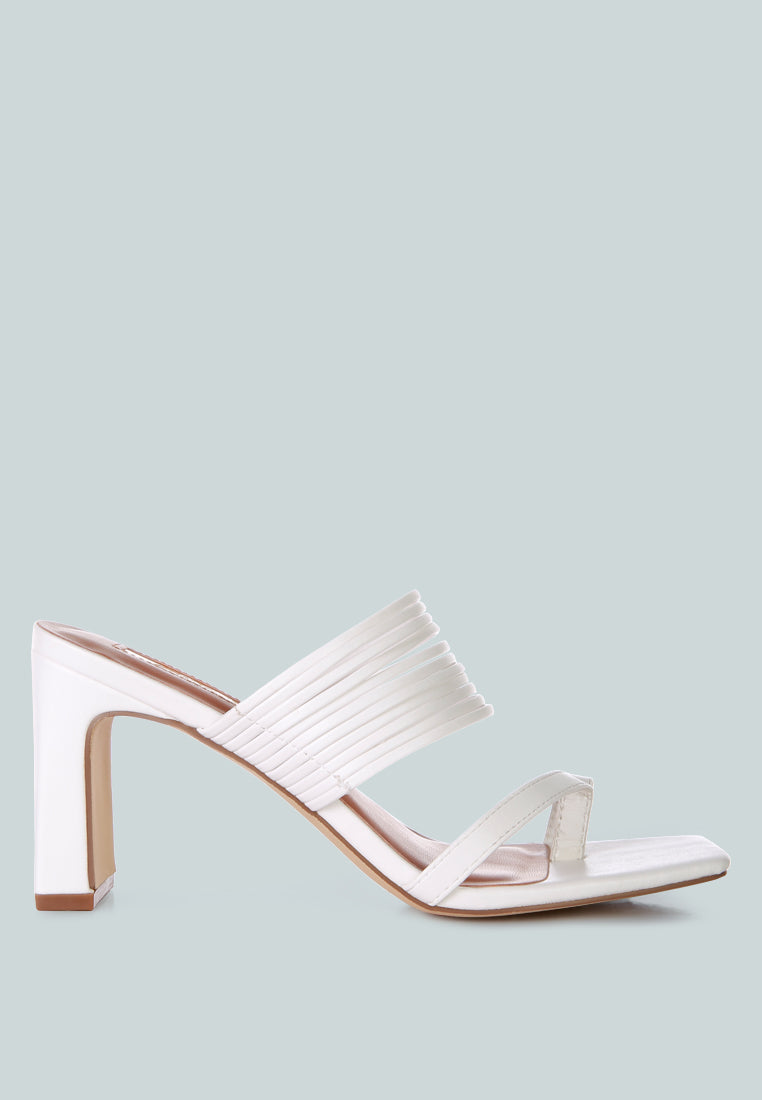 follow me mid block heel sandals by London Rag