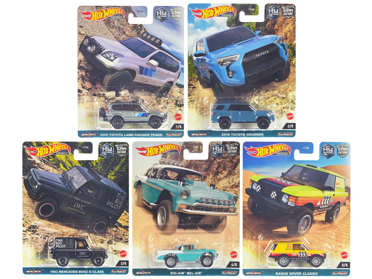 "HW Off Road" 5 piece Set "Car Culture" Series Diecast Model Cars by Hot Wheels