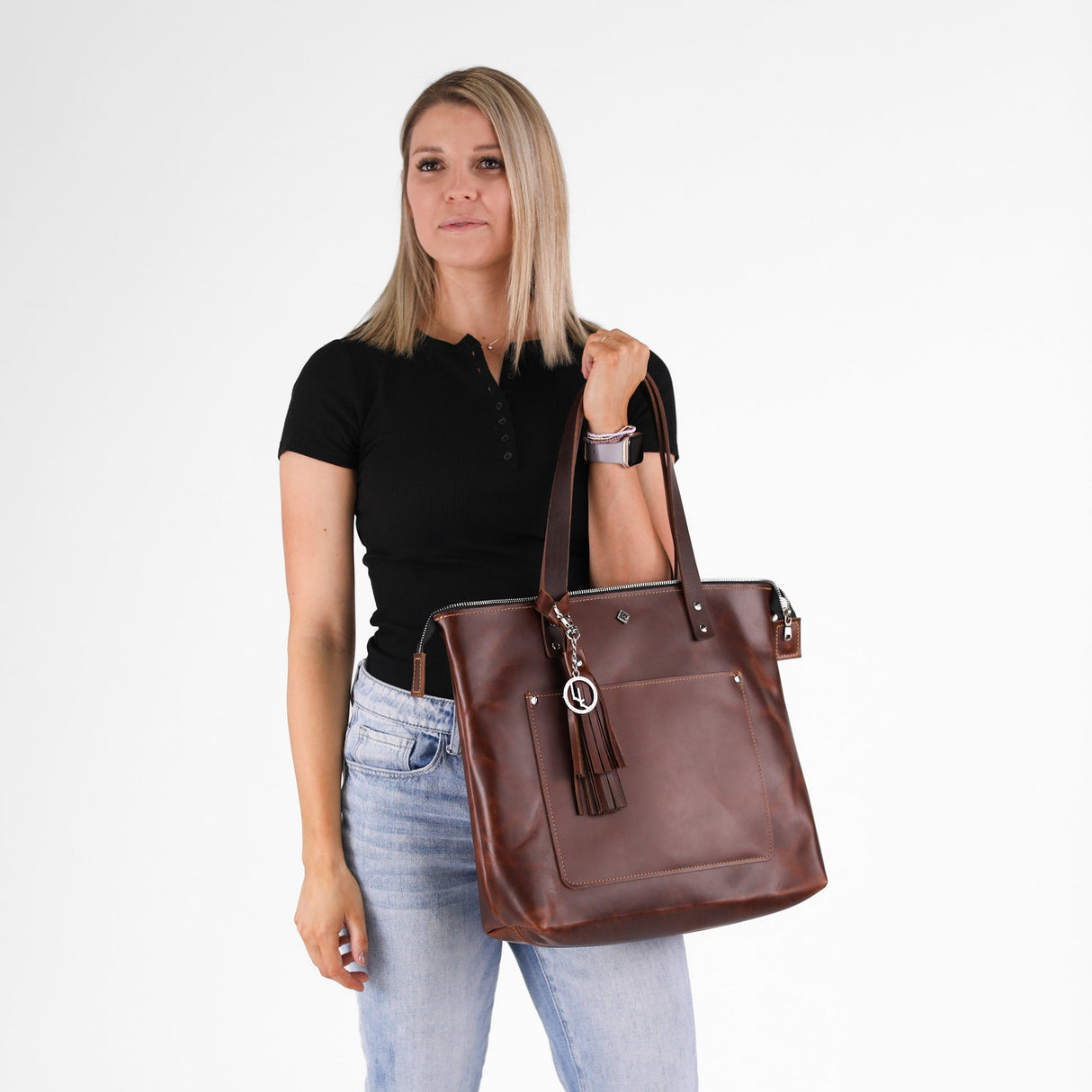 Zippered Deluxe Lifetime Tote by Lifetime Leather Co