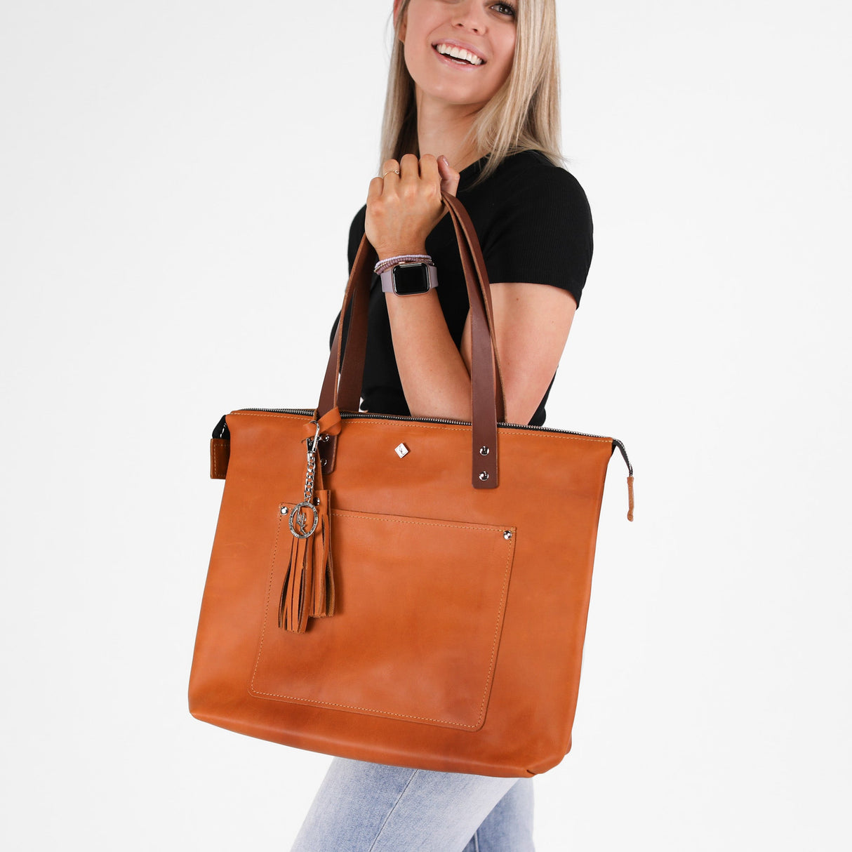 Zippered Deluxe Lifetime Tote by Lifetime Leather Co