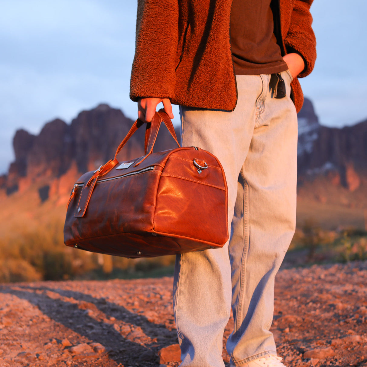 Luxury Leather Duffel Bag by Lifetime Leather Co