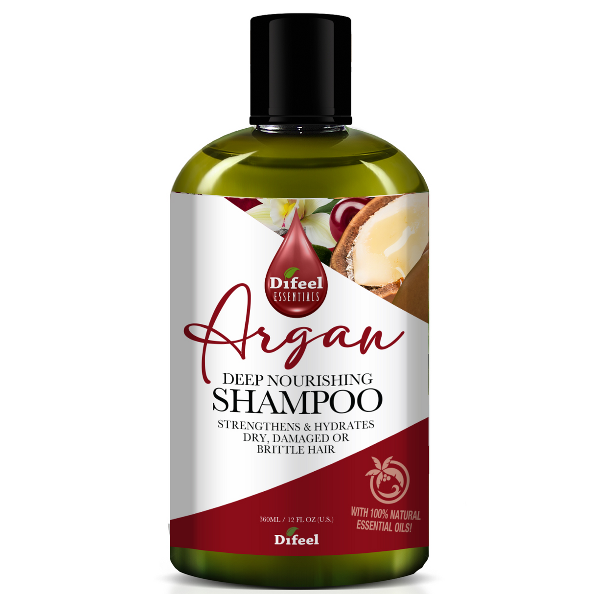 Difeel Essentials Deep Nourishing Argan - Shampoo 12 oz. by difeel - find your natural beauty