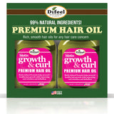 Difeel Biotin Growth and Curl Premium Hair Oil 7.1 oz. - Deluxe 2-PC Gift Set by difeel - find your natural beauty