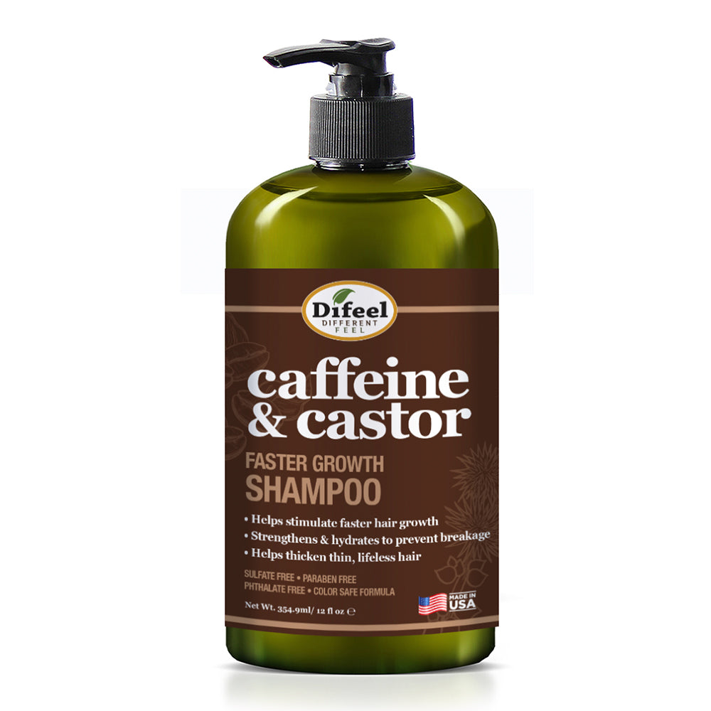 Difeel Caffeine & Castor Shampoo for Faster Hair Growth 12 oz. by difeel - find your natural beauty