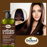 Difeel Caffeine & Castor Shampoo for Faster Hair Growth 33.8 oz. by difeel - find your natural beauty