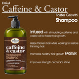 Difeel Caffeine & Castor Shampoo for Faster Hair Growth 33.8 oz. by difeel - find your natural beauty