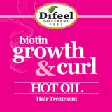 Difeel Biotin Growth and Curl Hot Oil Treatment 7.1 oz. - Deluxe 2-PC Gift Set by difeel - find your natural beauty