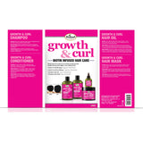 Difeel Growth & Curl Biotin Hair Care Collection 4-PC Gift Box - Includes Faster Growth Shampoo 12oz, Conditioner 12 oz, Hair Mask 12oz and Hair Oil 2.5oz by difeel - find your natural beauty