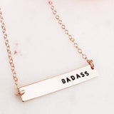 FUCK IT Classic Bar Necklace by Salt and Sparkle