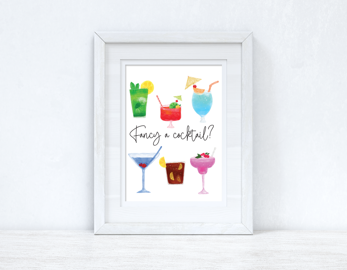 Fancy A Cocktail? Summer Seasonal Alcohol Wall Home Decor Print by WinsterCreations™ Official Store