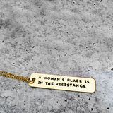 Feminist Vertical Bar Necklace by Salt and Sparkle