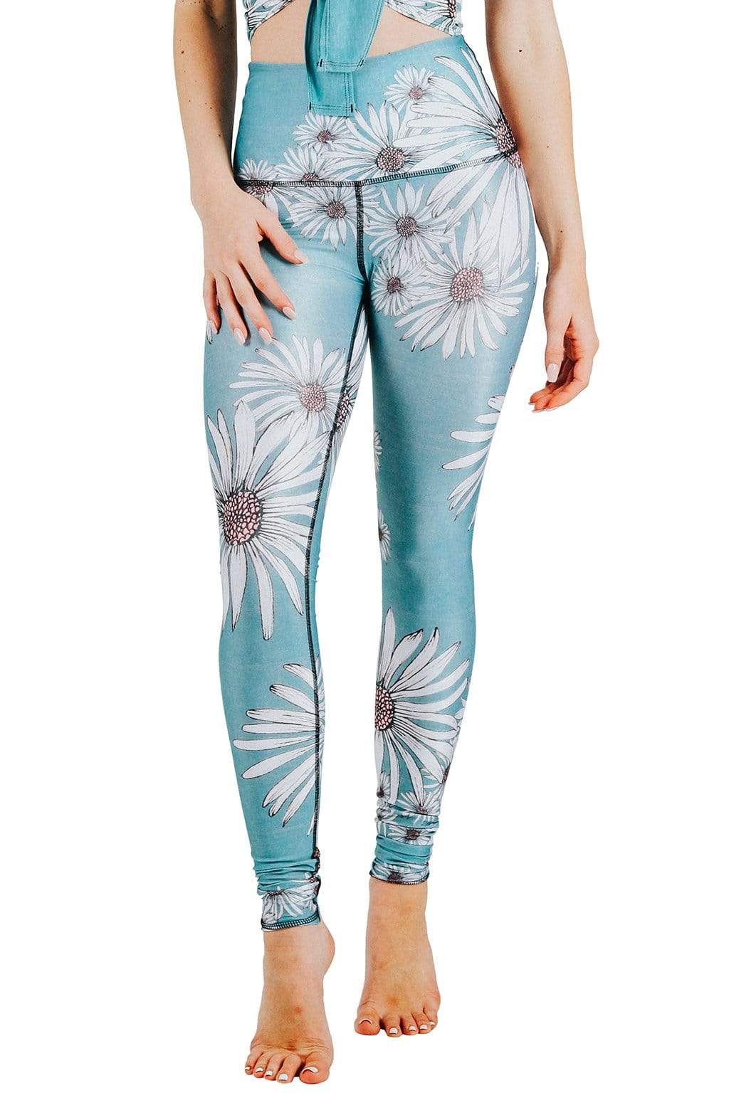 Flower Child Printed Yoga Leggings by Yoga Democracy