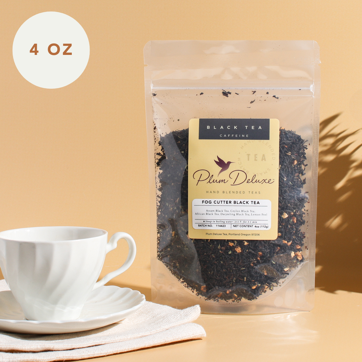 Fog Cutter Black Tea (Irish Breakfast w-Hint of Lemon) by Plum Deluxe Tea