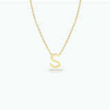 14k Gold Customized initial Necklace by VicStoneNYC Fine Jewelry